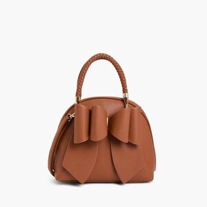 Crocci Bow Satchel Crossbody Bag Braided‎ Handle Designer Purse